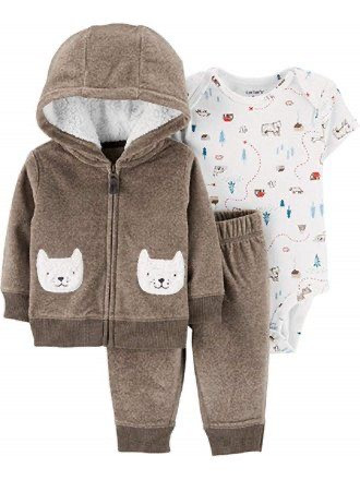 ست سه تیکه سوییشرتی کارترز نسکافه ایی ببر خالدار .............19092