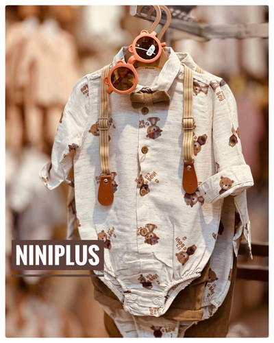 ست 4 تیکه بادی شلوار ساسپندر ترک خرسی .......................19712