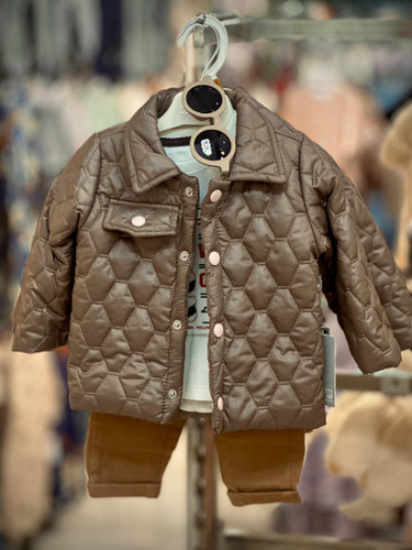 سه تیکه پسرانه ترک شامل کاپشن، بلوز و شلوار کتان | ............................19565