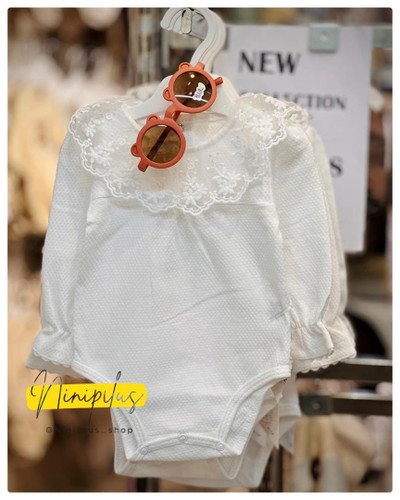 زیرسارافونی نخی مجلسی دخترانه مدل یقه گیپور | مناسب ۳ ماه تا ۳ سال....... 16026 (4573)