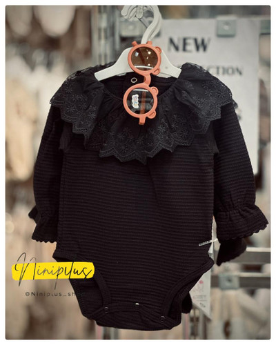 زیرسارافونی نخی مجلسی دخترانه مدل یقه گیپور | مناسب ۳ ماه تا ۳ سال....... 15996 (4579)