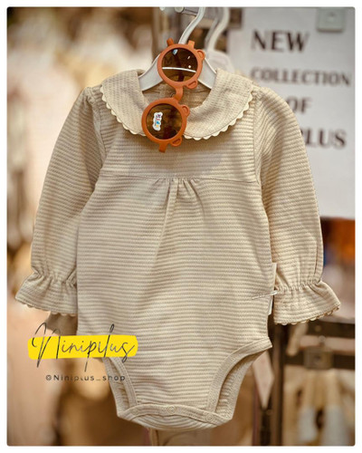 زیرسارافونی نخی مجلسی دخترانه مدل یقه ب ب | مناسب ۳ ماه تا ۳ سال....... 20085 (4613)