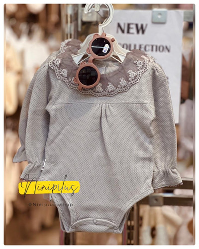 زیرسارافونی نخی مجلسی دخترانه مدل یقه گیپور | مناسب ۳ ماه تا ۳ سال....... 20086 (4577)