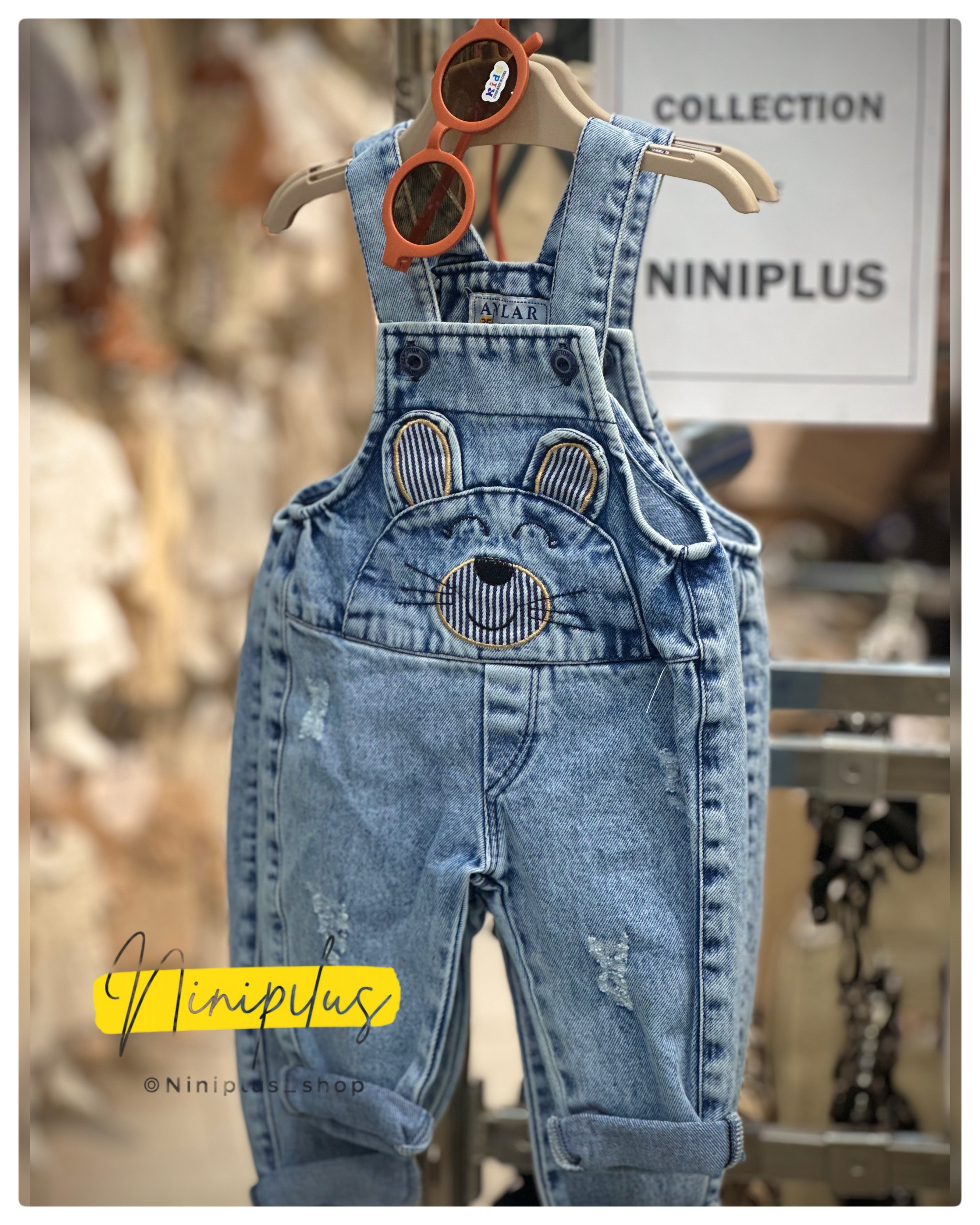 بیلر جین طرح موشی -مناسب شش ماه تا سه سال ............................20095