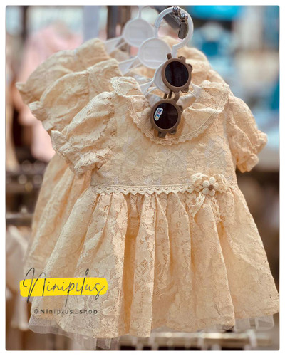 پیراهن دخترانه مجلسی با گیپور ........18713