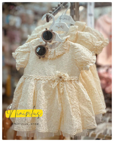 پیراهن دخترانه مجلسی با گیپور ........18712