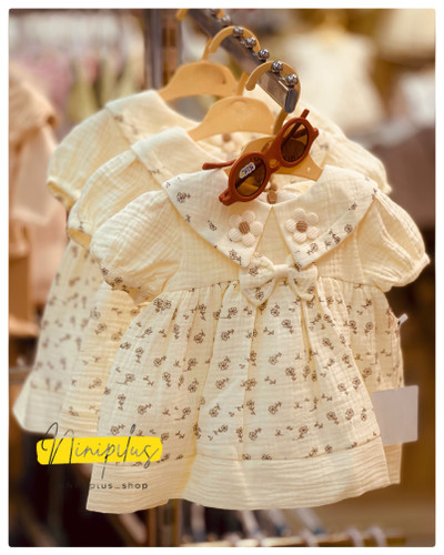 پیراهن دخترانه موسلین شکوفه نوزادی تا 18 ماه ......................... کد 20150