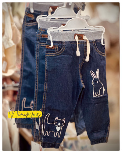 شلوار بچگانه داخل آستر ۹ ماه تا ۳ سال | جین نازک | مناسب دختر و پسر ................ 20125