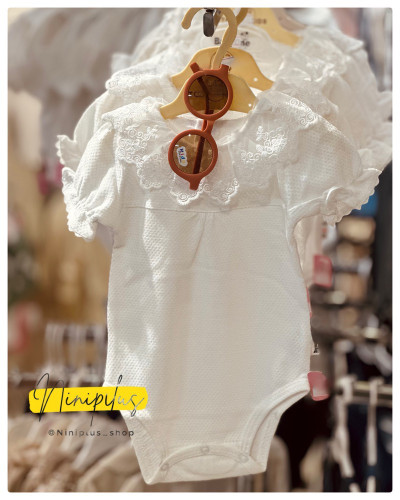 زیرسارافونی نخی مجلسی دخترانه مدل یقه گیپور | مناسب ۳ ماه تا ۳ سال....... 20137 (4564)