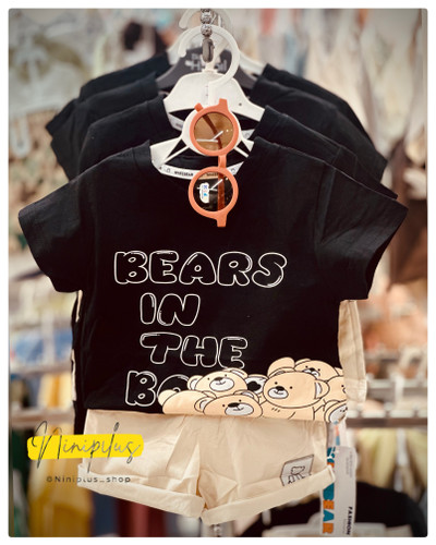 ست تیشرت شلوارک نخی چهار خرس............. 18295