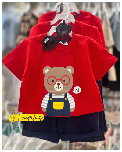 ست تیشرت شلوارک نخی || مناسب 1 سال تا 4 سال ........................ 19819