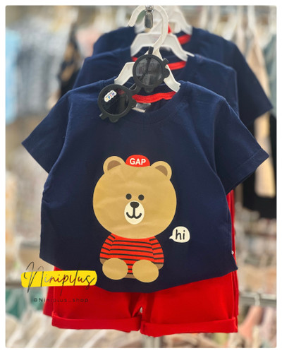 ست تیشرت شلوارک نخی || مناسب 1 سال تا 4 سال .............................. 19823